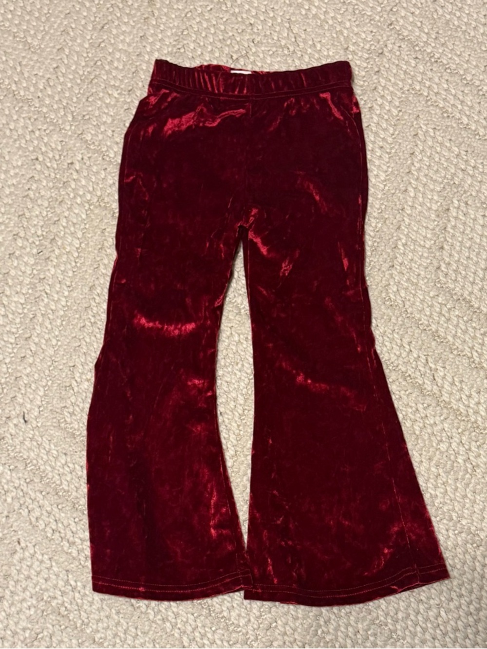 Girls' Red Velvet Flare Pants - Daisy Del Sol, 5T